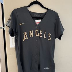2022 All-Star Game Los Angeles Angels Baseball Jersey - Blank Back - Women’s Large Gray