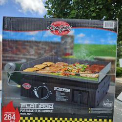 Char-Griller Flat Iron Portable 17-inch Gas Griddle,