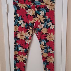LuLaRoe Holiday Leggings Large Tall & Curvy