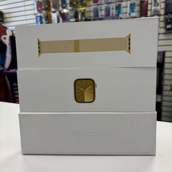 Apple Watch Series 9 45mm GPS+LTE – Gold Stainless Steel, Milanese Loop