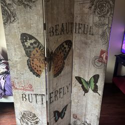 Privacy Dressing Screen Butterfly 