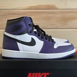 Jordan 1 Retro High OG Court Purple 2.0 - Size 8.5