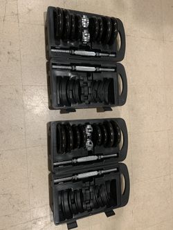 Dumbbells With Carrying Case With Chrome Handle And Collars 30 Lbs each Case 