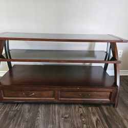 Wood & Glass TV Stand