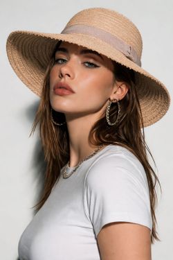 Summer Pool Outdoors Sun Hat Women's Tan Beige Oversized