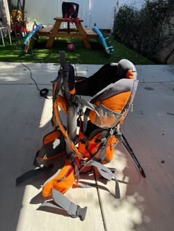 Luvdbaby Toddler Hiking Carrier Backpack (Orange), used, good condition