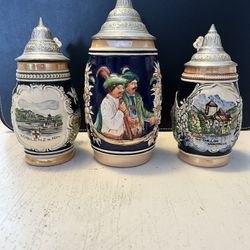 Beer Stein Group Of 3