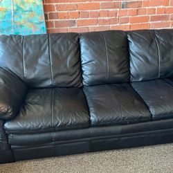 Black Leather Couches 