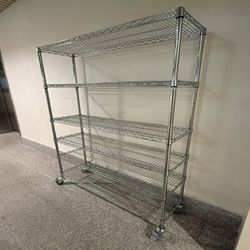 Uline Stainless Mobile Shelf 
