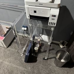 Acrylic Desk Bookcase Printer Stand