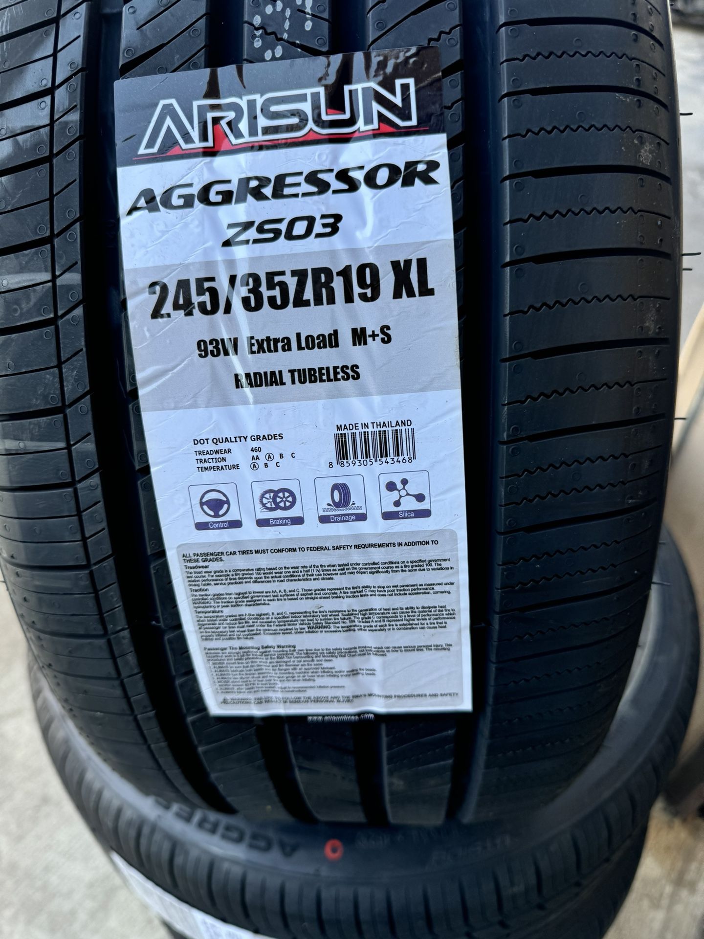 4 New Tires Set 245/25/19