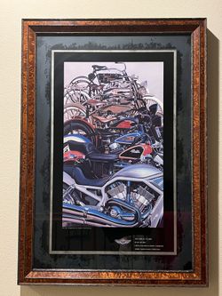 Harley-Davidson 100 Great Years Burl Wood Frame