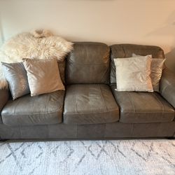 Leather Sleeper Couch 