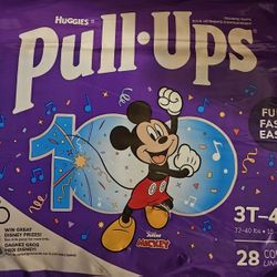 Pull Ups Mickey Mouse 3t-4t 28 Count Bag