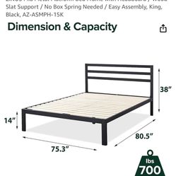 Metal King Bed Frame (similar)
