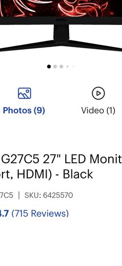 MSI OPTIX G27c5 27 LED Monitor - Computer monitor/ gamming Monitor