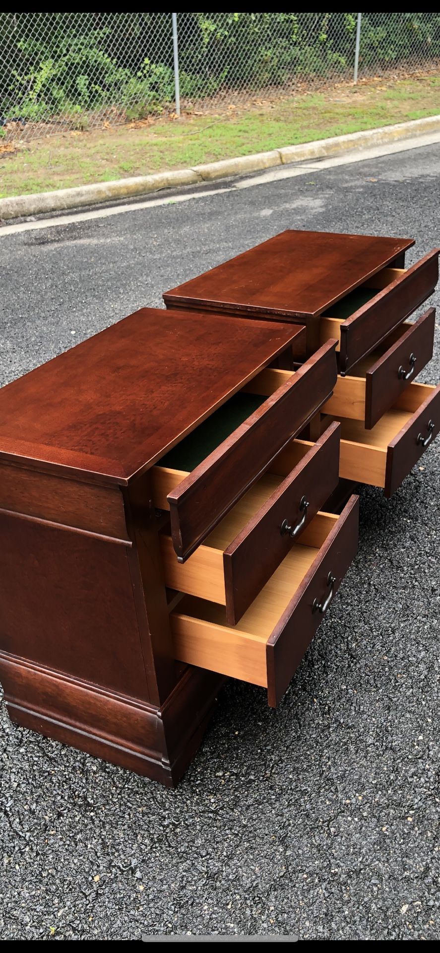Two Solid Wood Wit Big Drawers. Delivery Available