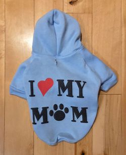 'I 🧡 My Mom' 🐾 Dog Hoodie (M)