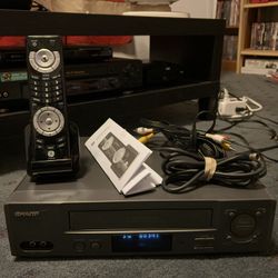 Sharp VC-A574U VCR VHS tape player with universal remote, tested and working