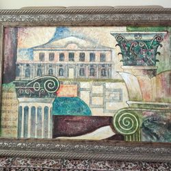 Painting of Abstract Music Hall 42.5" x 31" 