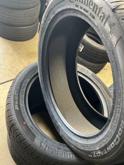 255 45 19 continental procontac Tesla tires with foam