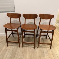 Set Of 3 West Elm stools