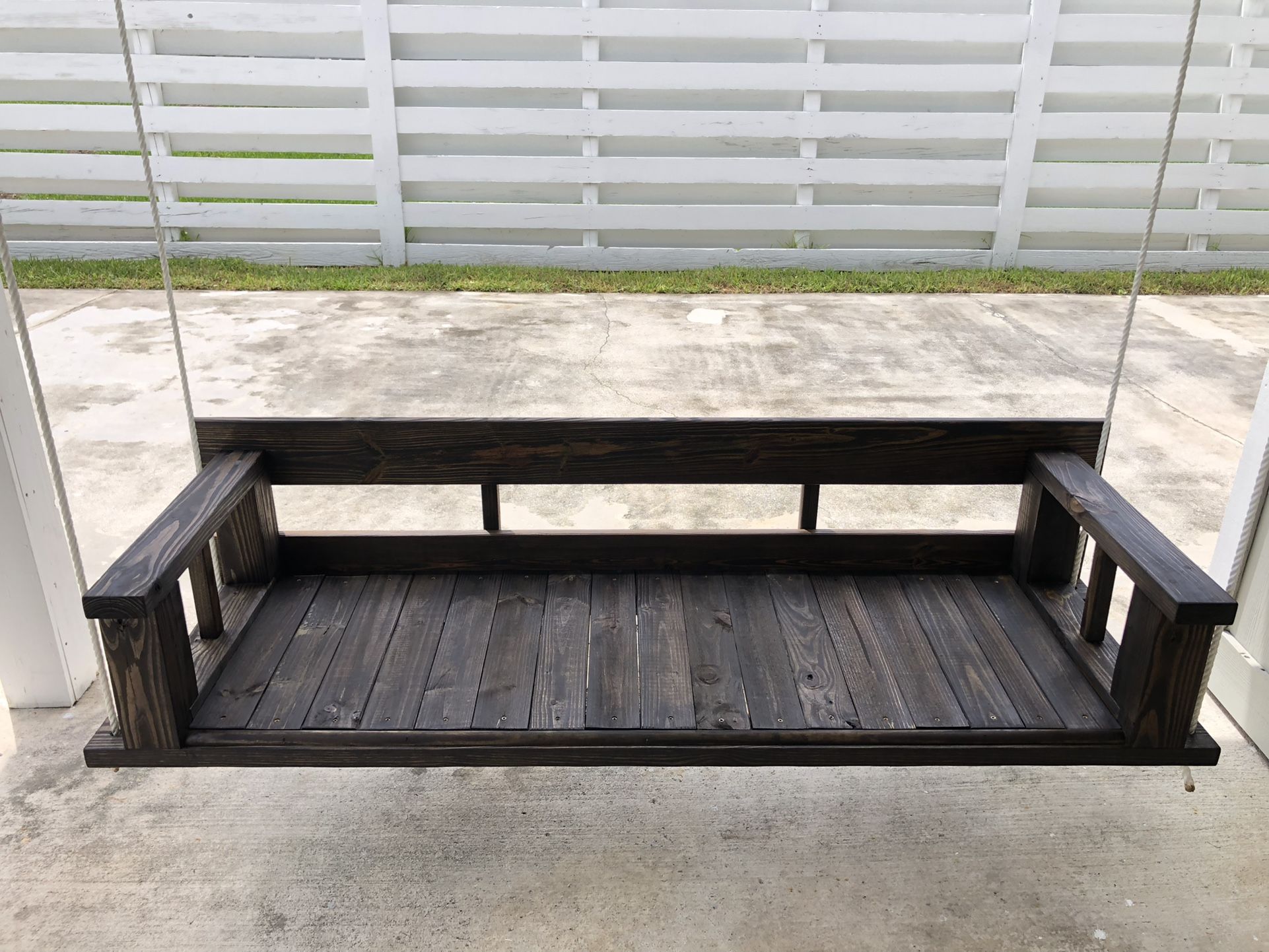 Wooden Patio Swing Bench