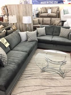 🇺🇸HUGE Furniture Sale!🇺🇸 Brand New Sofa Loveseat Set W/ Accent Pillows! $50 Down Takes It Home Today!