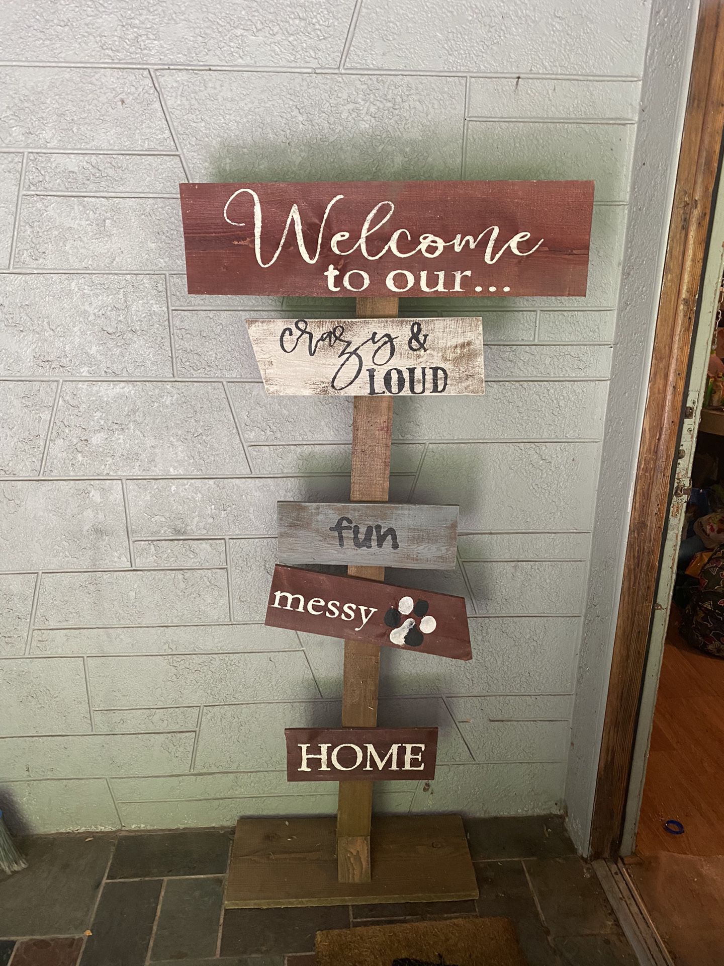 wooden sign