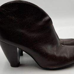 Born Crown Women Size 7.5/38.5 Brown Leather Zip Up Split Toe Ankle Boots Shoes