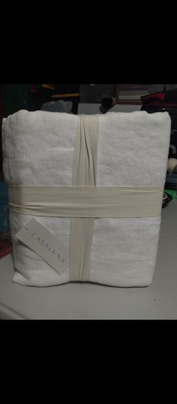 Full/Queen Hemp Duvet & Sham Set White - Casaluna™: Lightweight Fabric, Zipper