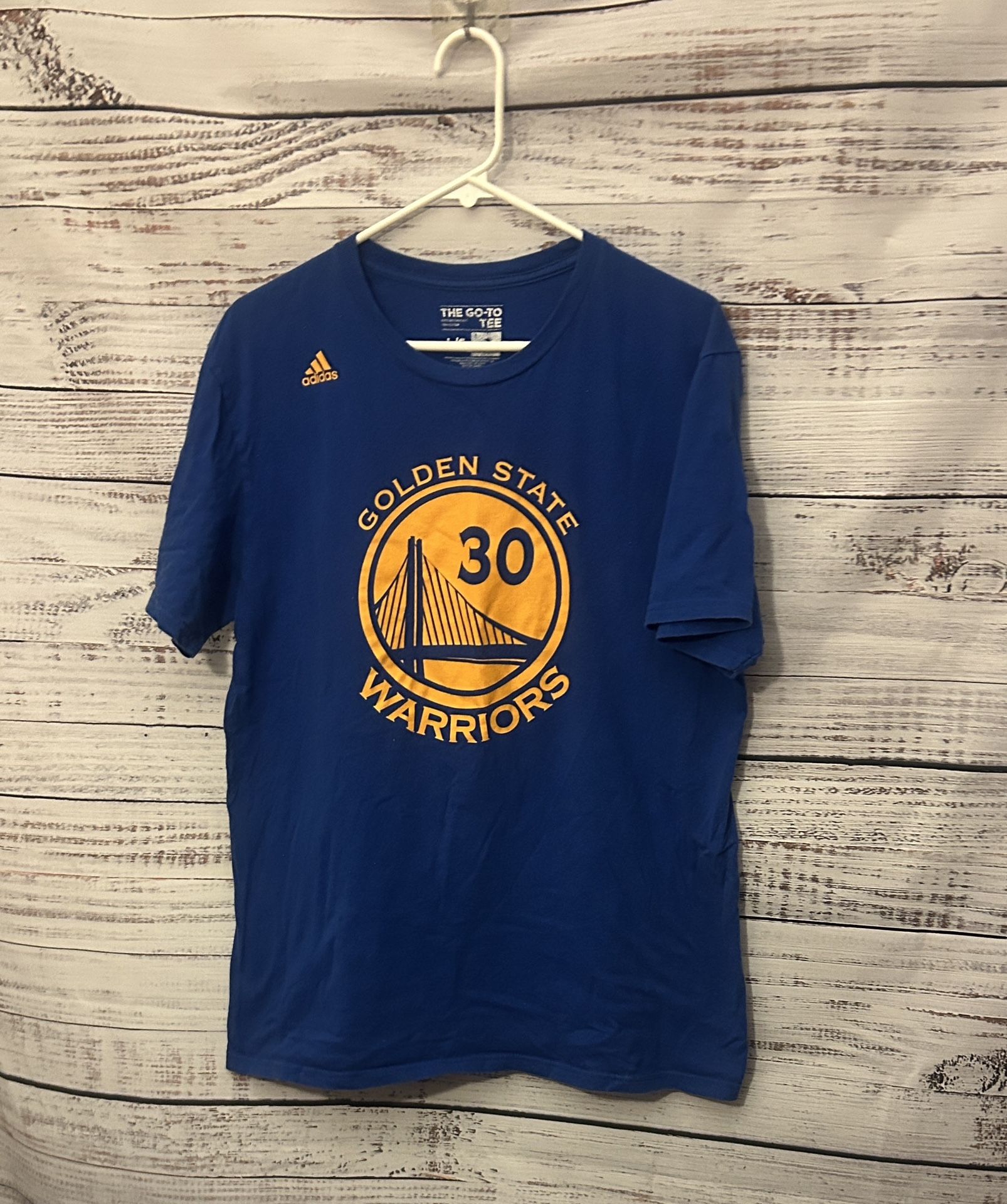 Adidas Blue Golden State Warriors Curry shirt size large