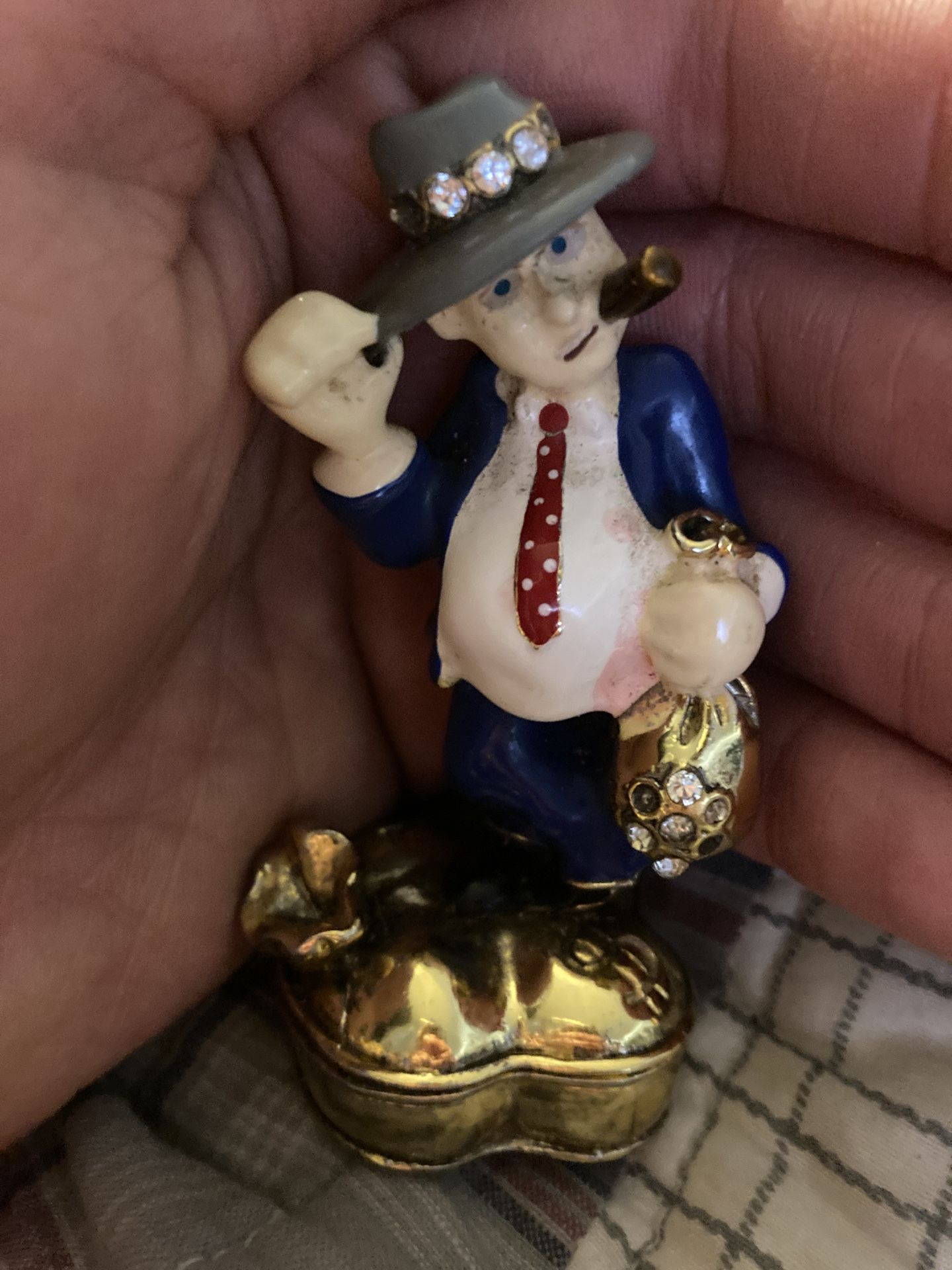« Mr. Money Bags » Trinket Box Figurine