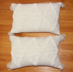 TARGET 2 pc White Throw Pillows