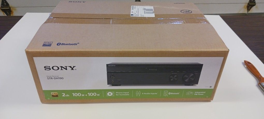 Sony STR-DH190 Stereo Receiver – Brand New in Box – $169