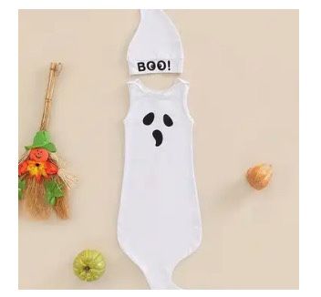Newborn 0-3 Months Baby Ghost Halloween Costume