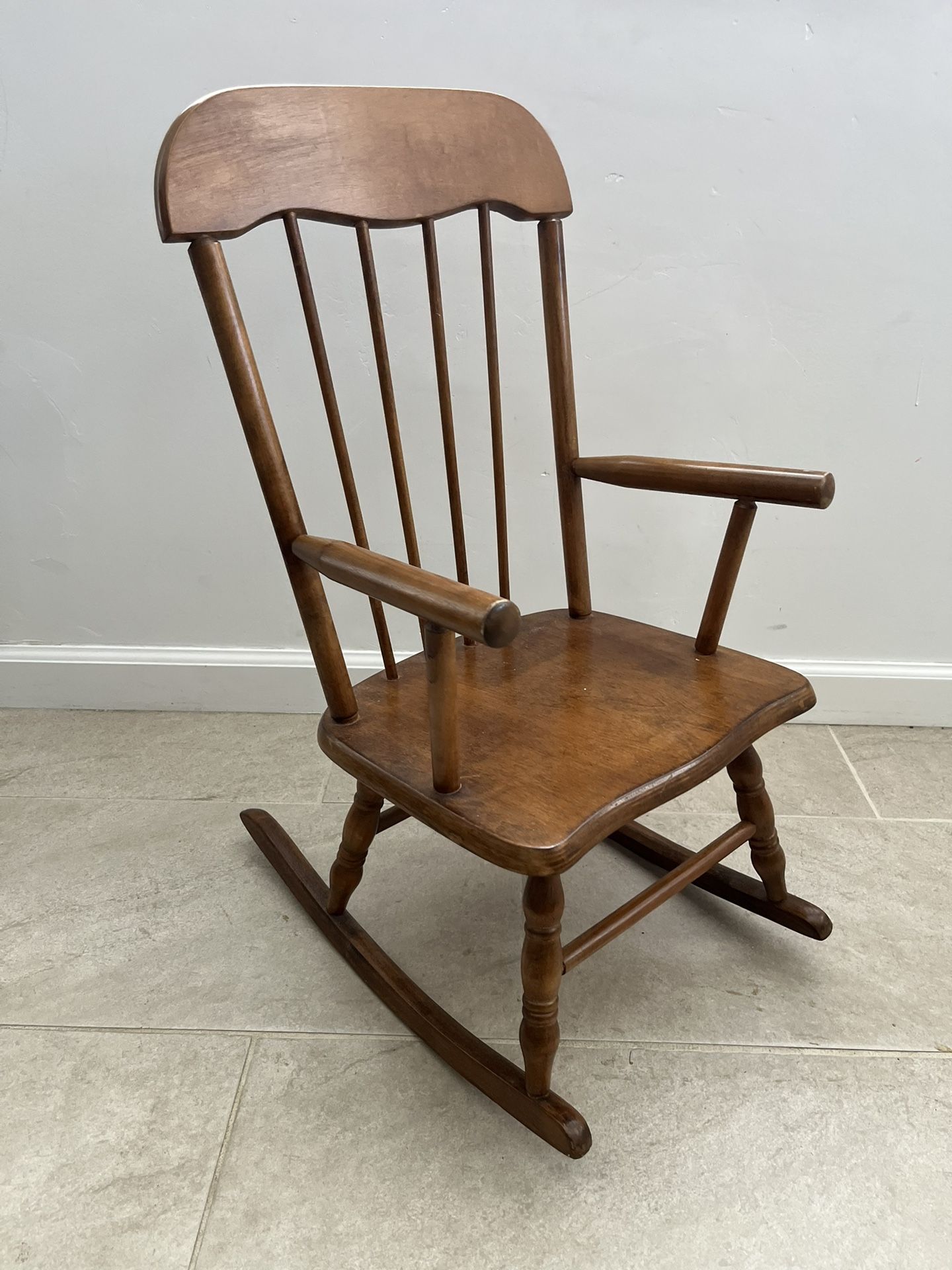 Vintage Kid’s Wooden Rocking Chair