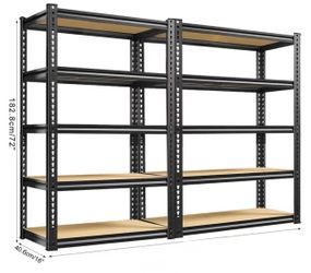 Two (2) 5-Tier Metal Shelving Units – Brand NEW 🔥🔥🔥