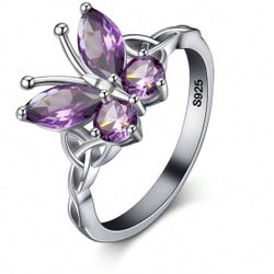 New Sterling Silver Ring S925 Size #8