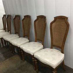 Set of 6 Drexel heritage Cane Back Formal dining chairs