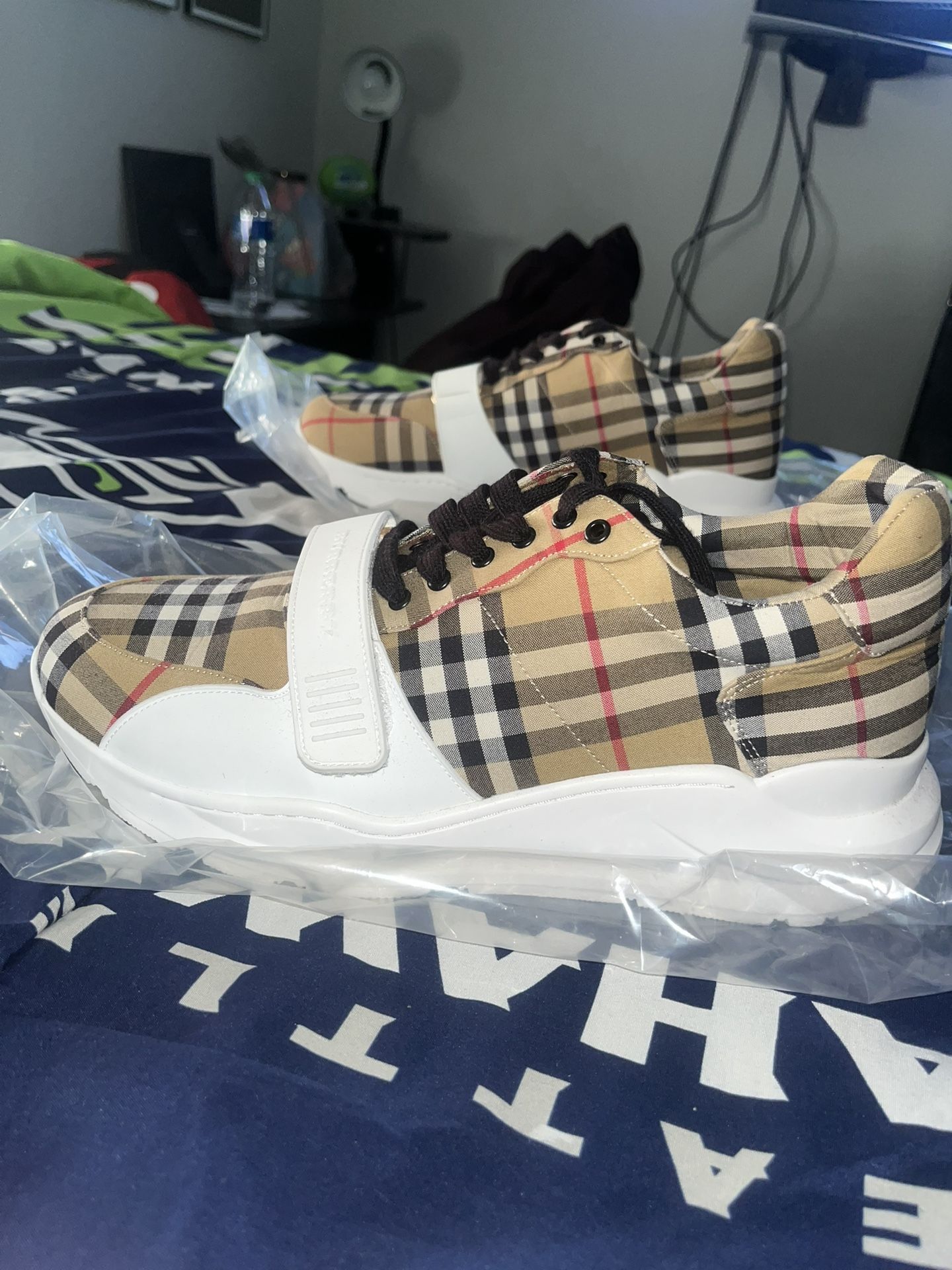 Burberry Regis Check Trainer Sneakers