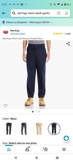 Red Kap Men's Cell Phone Pocket Pant 36 x 32 