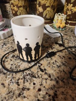 Ceramic Electric Wax Warmer Soldier Silhouette