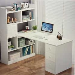 Desk Bookcase Combination Computer Desk Simple Modern Student Writing Desk 