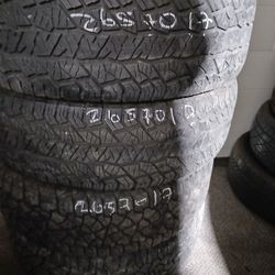 265/70/17 All Terrain Set Of 4 Good Tread $350 New Available Also 
