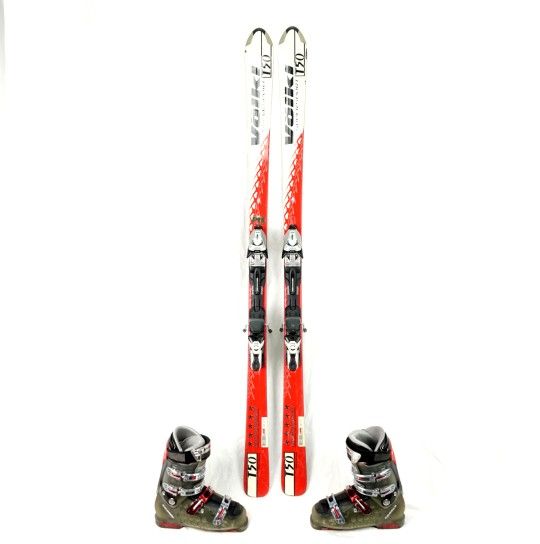 175 cm Volkl Supersport skis with bindings and boots all mountain snowskis w binding used skiis mens skies men's skiis  size 175cm 68mm wide