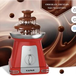 KAPAS Stainless Steel Chocolate Fondue Fountain, 3 Tiers Assembled, Perfect for Kid's Party, Holidays.