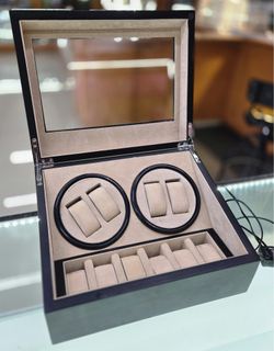Wooden Watch Winder & Storage Box (10 Slots)