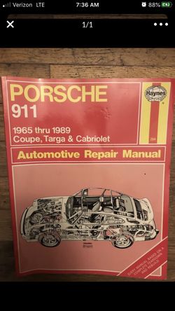 Haynes Porsche 911 repair manual