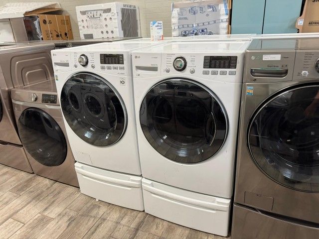 LG washer and dryer set gas dryer with warranty